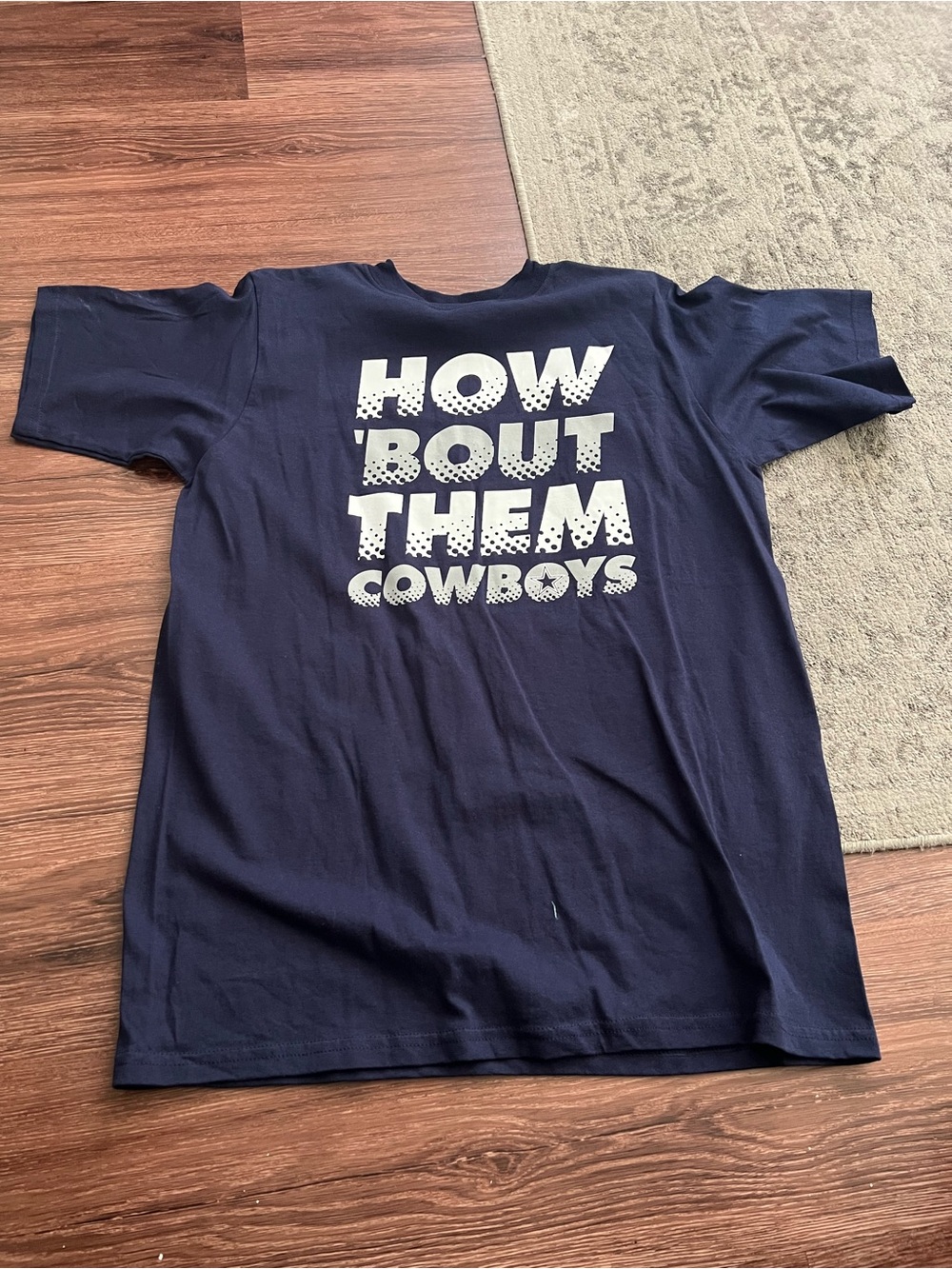 NFL Navy Kids Graphic Tee with White 'How Bout Them Cowboys' Print